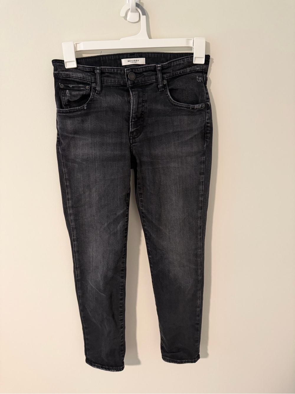 Moussy Charcoal Wash Skinny Jeans